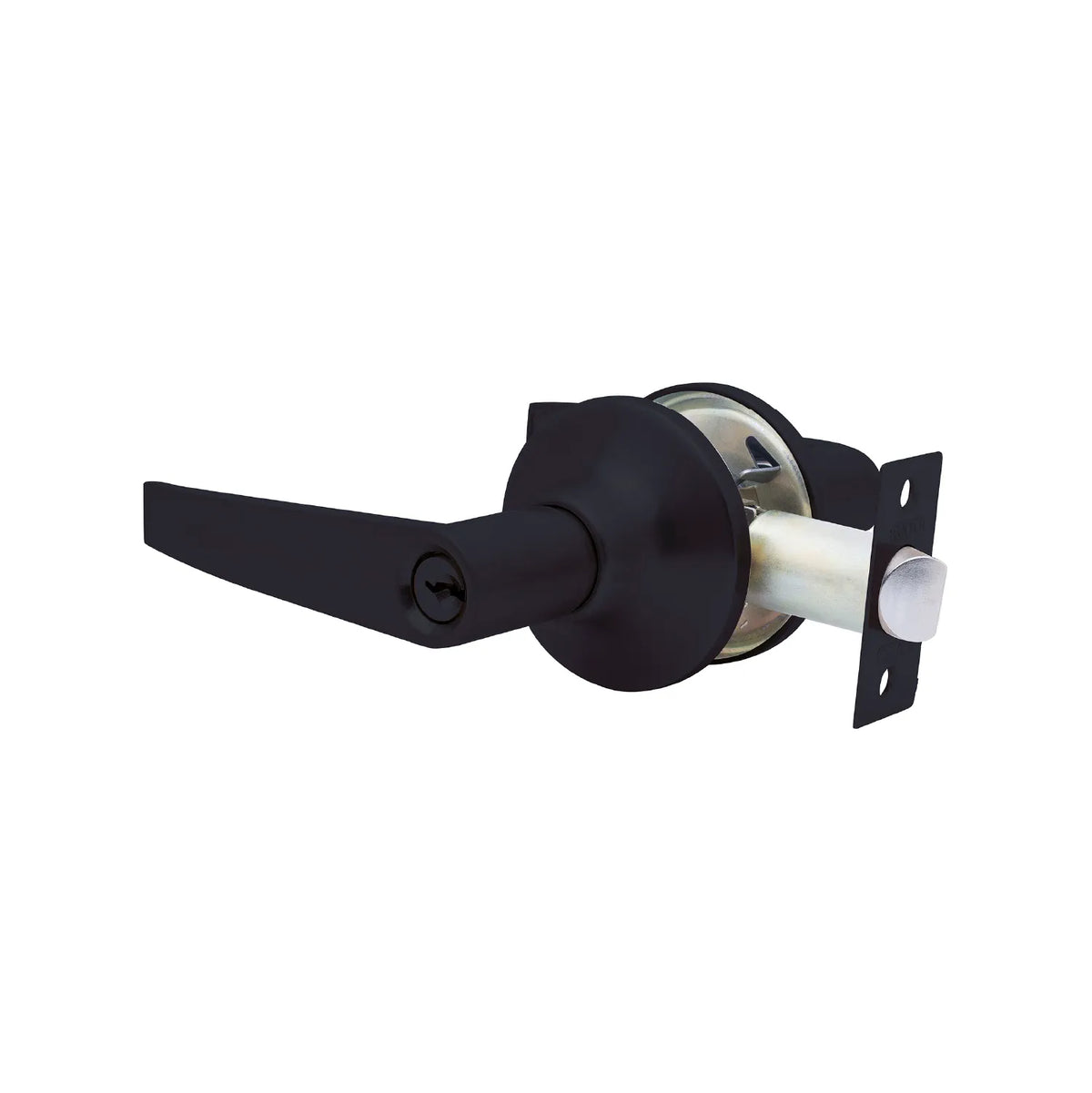 Cerradura de Manija Metálica Maciza Tubular 210 - Negro Mate