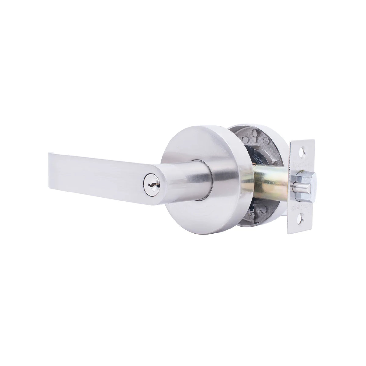Cerradura de Manija Metálica Maciza 370 - Cromo Mate