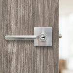 Cerradura de Manija Metálica Maciza de Lujo 380 - Cromo Mate