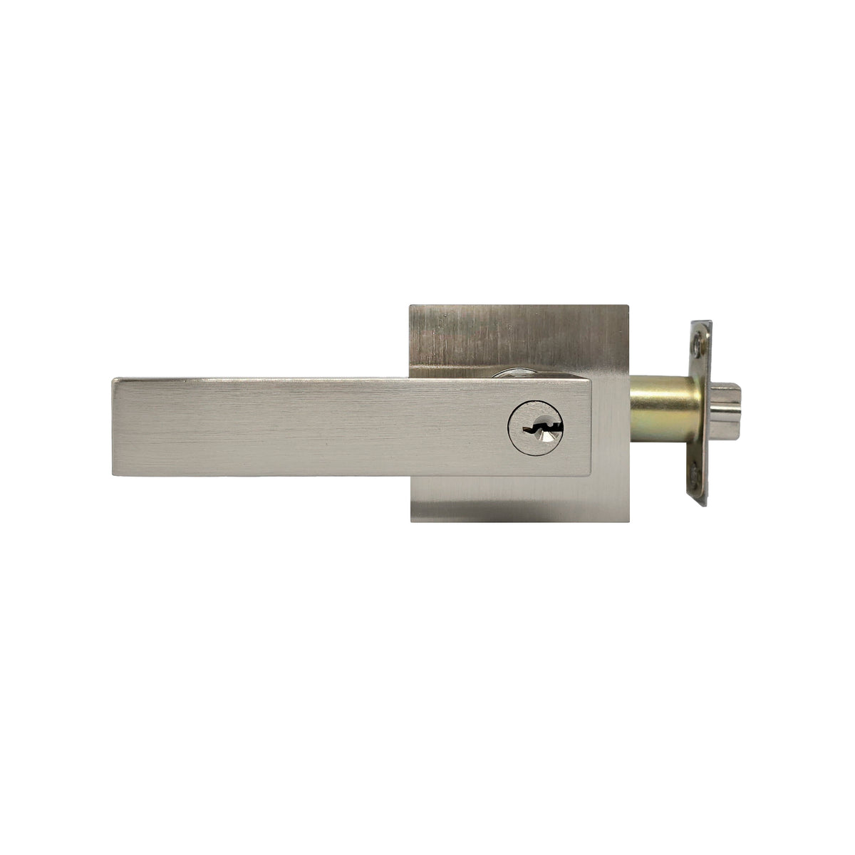 Cerradura de Manija Metálica Maciza 360G - Cromo Mate