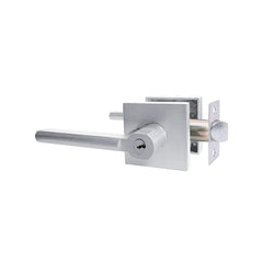 Cerradura de Manija Metálica Maciza de Lujo 380 - Cromo Mate